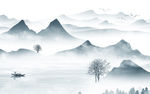 中国风古风山水画 TIF分层