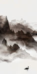 奢华玄关山水国画 tif分层