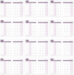 2020年工作日历内页笔记本