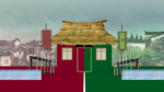 两村之间的房屋