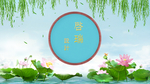 夏小清新荷花柳枝