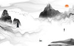 豪华山水水墨国画 TIF分层