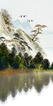 中式 新山水背景画 TIF分层