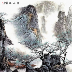 山水水墨画玄关画1
