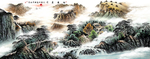 山水国画水墨画装饰画
