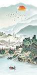 中国风山水高清画 tif分层
