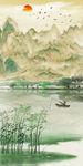 国画高端山水画 tif分层