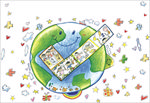 儿童手绘保护地球彩画