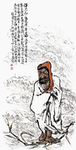 禅宗图任务水墨画