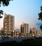 黄昏住宅景观建筑效果图