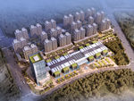 住宅区鸟瞰建筑效果图
