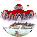 山水水墨画挂画