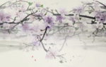 水墨桃花