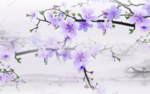 水墨桃花