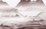 禅意水墨山