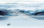奢华山水中国风画 TIF分层