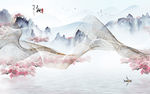 高清山水中国风画 TIF分层