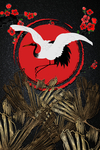 中国风国潮白鹤梅花插画元素