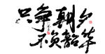 只争朝夕不负韶华书法字
