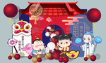 宝宝宴背景素材