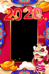 美丽国潮风格美丽拍照框