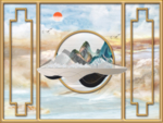 新中式背景墙