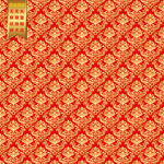 矢量红底烫金花纹设计