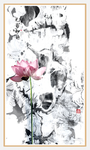 荷花扇面画