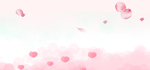 淡粉色水彩玫瑰花瓣情人节背景