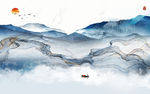 最新现代山水画 TIF分层