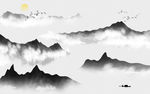 豪华山水意境国画 TIF分层