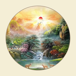 山水油画招财画