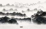 水墨新中式山水画
