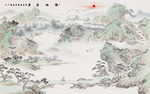 山水画招财画背景墙