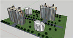 小区建筑草图模型