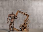 工业风机器人雕塑