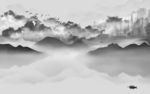 最新背景墙山水画 tif分层