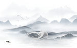豪华山水画高端画 TIF分层