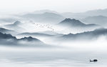 中国风山水画 tif分层