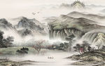 中国风最新山水画 tif分层