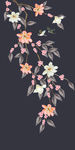 玉兰花玄关背景墙