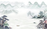 新中式大厅山水画 TIF分层