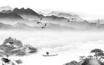 新中式风景山水画 TIF分层画