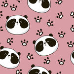 卡通熊猫印花图案