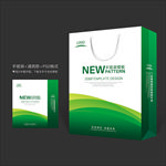 绿色手提袋 手提袋设计 手提袋