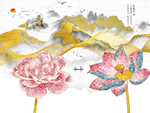 新中式轻奢背景墙