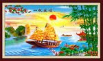 风景画 一帆风顺