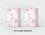菱形渐变手提袋 女性  粉色