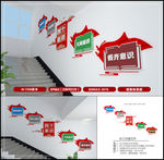 四个意识党建楼梯文化