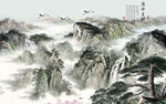 大气新高端山水画 tif分层